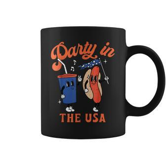 Party In The Usa Hot Dog Lover Usa Funny 4Th Of July Coffee Mug - Thegiftio UK