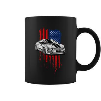Patriotic American Flag Muscle Car Mechanic Usa V8 Piston Graphic Design Printed Casual Daily Basic Coffee Mug - Thegiftio UK