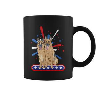 Patriotic German Shepherd American Flag Dog Lover Funny Gift Coffee Mug - Monsterry