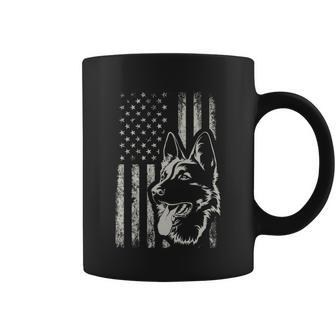 Patriotic German Shepherd American Flag Dog Lover Gift Funny Gift Coffee Mug - Monsterry DE