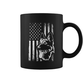 Patriotic German Shepherd American Flag Dog Lover Gift V2 Coffee Mug - Monsterry CA
