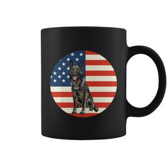 Patriotic German Shepherd American Flag Dog Lover Meaningful Gift Coffee Mug - Monsterry DE