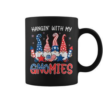 Patriotic Gnome 4Th Of July Funny Hangin With My Gnomies Coffee Mug - Seseable