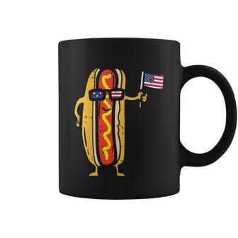 Patriotic Hot Dog American Flag Usa Funny 4Th Of July Fourth Coffee Mug - Monsterry DE