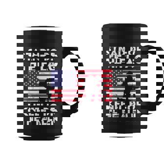 Patriotic Military Veteran American Flag Stand For The Flag Kneel For The Fallen V2 Coffee Mug - Thegiftio