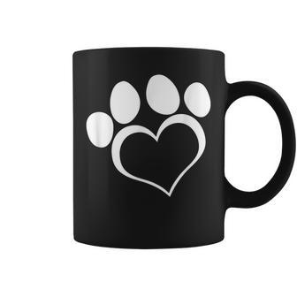 Paw Love Dog Lover Paw Print Heart Cute Dog Mom For Women Coffee Mug - Thegiftio UK