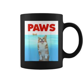 Paws Dog Parody 80S Corgi Shark Funny Dog Gift Coffee Mug - Thegiftio UK