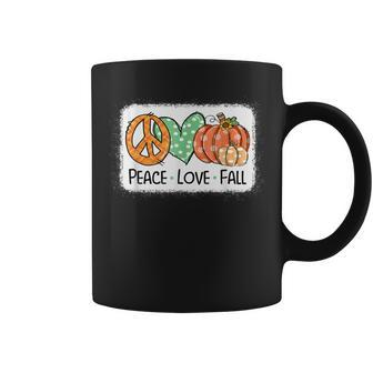 Peace & Love & Fall Pumpkin Autum Happy Fall Thanksgiving Coffee Mug - Thegiftio UK
