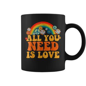 Peace Love 60S 70S Tie Dye Groovy Hippie Costume Halloween V2 Coffee Mug - Thegiftio UK