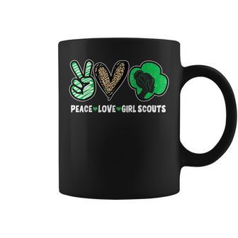 Peace Love Cookie Scout For Girls Bakery Cookie Season Coffee Mug - Thegiftio UK