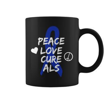 Peace Love Cure Als Awareness Tshirt Coffee Mug - Monsterry