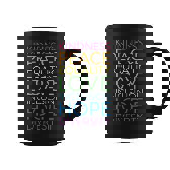 Peace Love Inclusion Equality Diversity Human Rights V2 Coffee Mug - Thegiftio UK