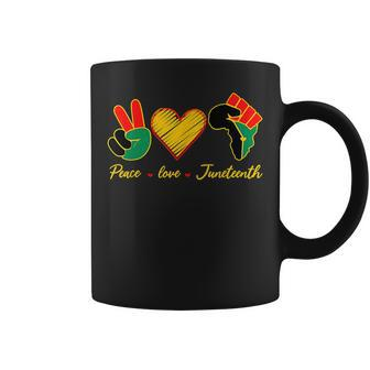 Peace Love Junenth Pride Black Girl Black Queen & King V3 Coffee Mug - Thegiftio UK