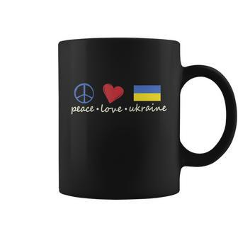 Peace Love Ukraine Ukrainian Flag Tshirt Coffee Mug - Monsterry