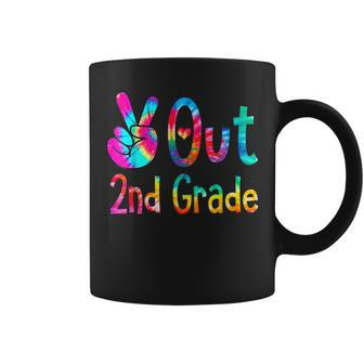 Peace Out 2Nd Grade Tie Dye Graduation Last Day Of School Coffee Mug - Thegiftio UK
