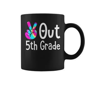 Peace Out 5Th Grade Tie Dye Graduation Last Day Of School Coffee Mug - Thegiftio UK