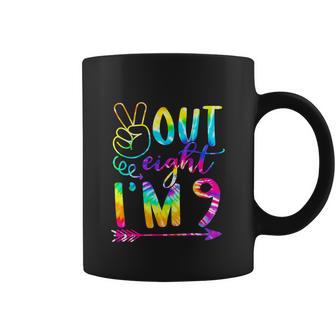 Peace Out Eight Im 9 Tie Dye 9Th Birthday Boy Girl Coffee Mug - Monsterry AU