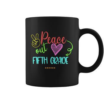 Peace Out Fifth Grade Graphic Plus Size Shirt For Teacher Female Male Unisex Coffee Mug - Monsterry DE