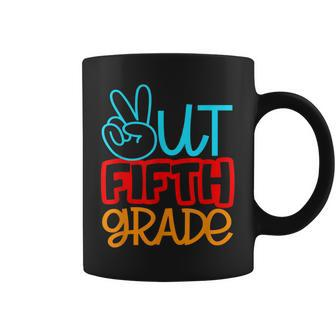 Peace Out Fifth Grade - Happy Last Day Of School 5Th Grade Coffee Mug - Thegiftio UK