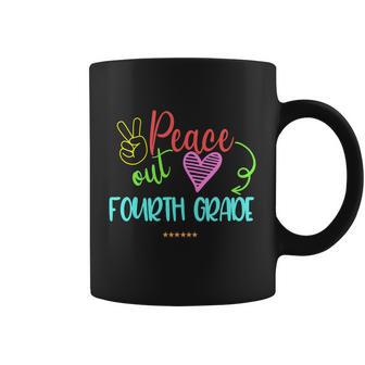 Peace Out Fourth Grade Graphic Plus Size Shirt For Teacher Female Male Kids Coffee Mug - Monsterry