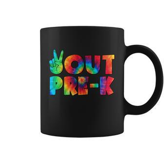 Peace Out Prefunny Giftk Graduation Tie Dye Happy Last Day Of School Gift Coffee Mug - Monsterry
