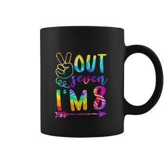 Peace Out Seven Im 8 Tie Dye 8Th Birthday Boy Girl Coffee Mug - Monsterry