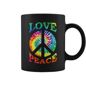Peace Sign Love Retro 60S 70S Tie Dye Hippie Costume Coffee Mug - Monsterry UK