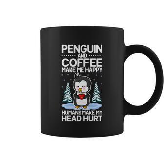 Penguin And Coffee Make More Happy Coffee And Penguin Lover Gift Coffee Mug - Monsterry