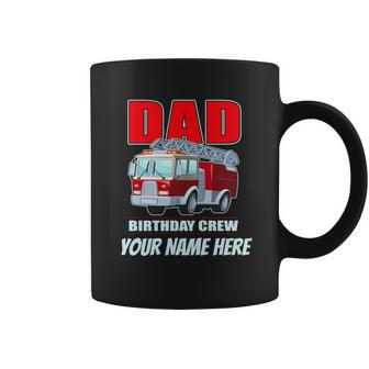 Personalized Custom Name Dad Funny Birthday Crew Firetruck Graphic Design Printed Casual Daily Basic Coffee Mug - Thegiftio UK
