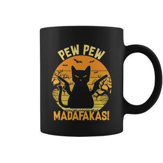 Pew Pew Madafakas Cats Halloween Quote Coffee Mug - Monsterry AU