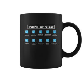 Philosophy Points Of View Glass Half Full Or Half Empty Joke Coffee Mug - Monsterry