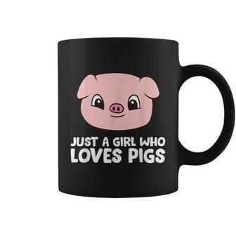 Pigs Farmer Girl Just A Girl Who Loves Pigs Graphic Design Printed Casual Daily Basic Coffee Mug - Thegiftio UK