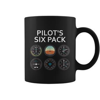 Pilots Six Pack Funny Aviation Coffee Mug - Monsterry