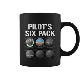 Pilots Six Pack Gift Funny Pilot Aviation Flying Gift Coffee Mug - Monsterry CA