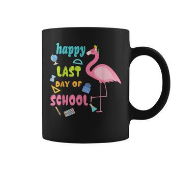 Pink Flamingo Happy Last Day Of School Student Teacher Coffee Mug - Thegiftio UK