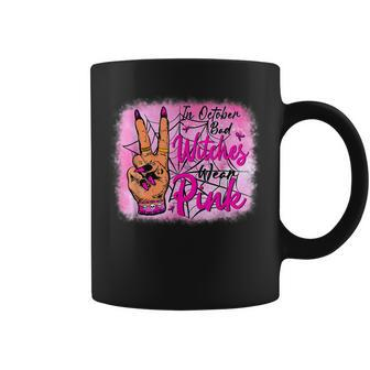 Pink Nail Hand Breast Cancer Awareness Pink Wiches Coffee Mug - Thegiftio UK
