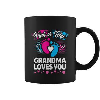 Pink Or Blue Grandma Loves You Gift Gender Reveal Cool Gift Coffee Mug - Monsterry CA