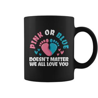 Pink Or Blue We All Love You Party Pregnancy Gender Reveal Gift Coffee Mug - Monsterry
