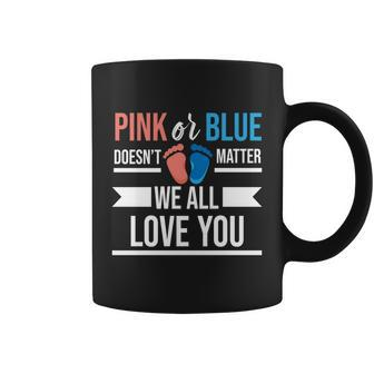 Pink Or Blue We All Love You Party Pregnancy Gender Reveal Gift Coffee Mug - Monsterry CA