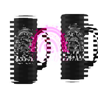 Pink Out Football Lover Rainbow Breast Cancer Awareness Coffee Mug - Thegiftio