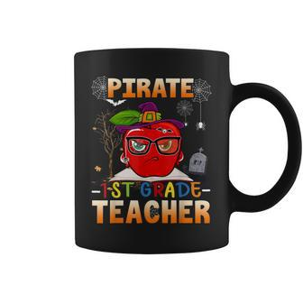 Pirate 1St Grade Teacher For Halloween Funny Pirate Day Coffee Mug - Thegiftio UK