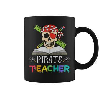 Pirate Teacher Funny Halloween Skull Adult Gift Graphic Design Printed Casual Daily Basic Coffee Mug - Thegiftio UK