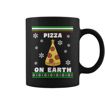 Pizza On Earth Ugly Christmas Tshirt Coffee Mug - Monsterry UK