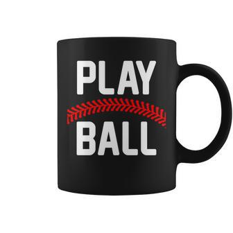 Play Ball Baseball And Softball Players Coffee Mug - Monsterry
