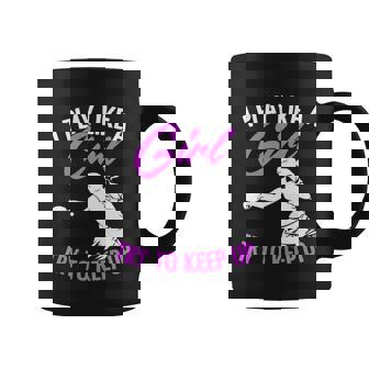 Play Like A Girl Try To Keep Up Funny Table Tennis Ping Pong Gift Graphic Design Printed Casual Daily Basic Coffee Mug - Thegiftio UK