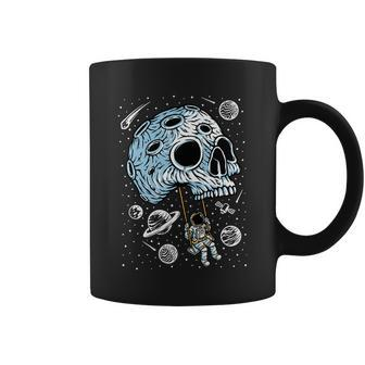Playing Swing On Skull Planet Tshirt Coffee Mug - Monsterry UK