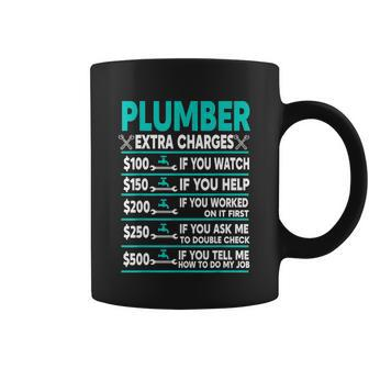 Plumber Extra Charges Hourly Rate Coffee Mug - Monsterry UK