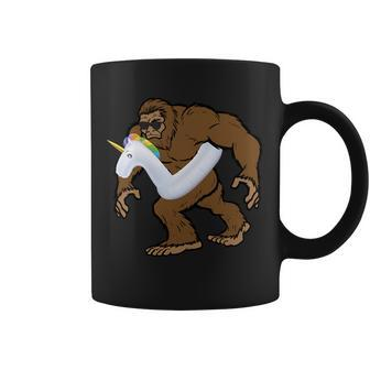 Pool Party Bigfoot Unicorn Float Sasquatch Coffee Mug - Monsterry UK