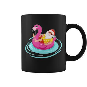 Pool Party Santa Christmas In July Coffee Mug - Monsterry