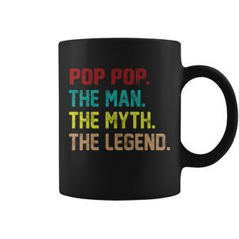 Pop Pop The Man The Myth The Legend T-Shirt Graphic Design Printed Casual Daily Basic Coffee Mug - Thegiftio UK